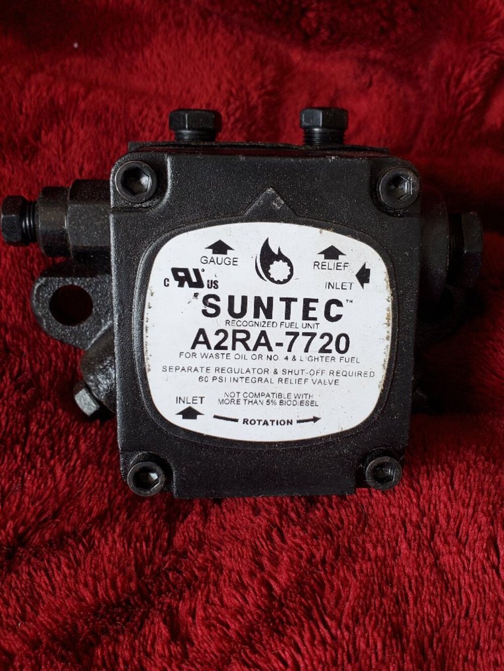 Suntec A2RA-7720 Waste Burner Fuel Pump NEW in box